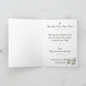 白パーソナライズされた花カード記念カード カード (内部)