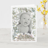 白パーソナライズされた花カード記念カード カード (黄色い花)