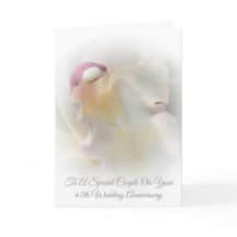 白パーソナライズされた蘭65結婚周年