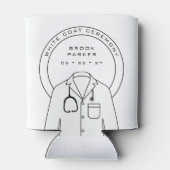 白パーソナライズされた衣のクール儀式 缶クーラー (裏面)