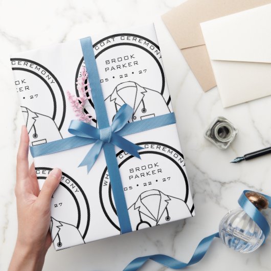 白パーソナライズされた衣式 ラッピングペーパー (ギフト)