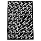 白パーソナライズされた黒おめでとう結婚の ミディアムペーパーバッグ (正面)