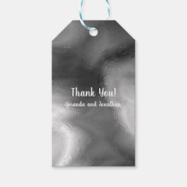 白パーソナライズされた黒お結婚礼Gif ギフトタグ