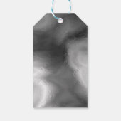 白パーソナライズされた黒お結婚礼Gif ギフトタグ (裏面)