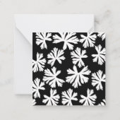 白パーソナライズされた黒のフラットノートカード ノートカード (裏面)