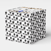 白パーソナライズされた黒サッカージャージー フェイバーボックス (正面サイド)