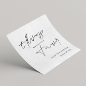 白パーソナライズされた黒書道結婚 スタンダードカクテルナプキン