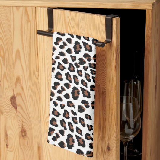 白ヒョウ印刷 キッチンタオル (三つ折り)