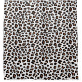 白ヒョウ印刷 シャワーカーテン (正面)