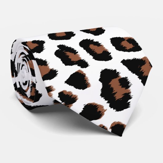 白ヒョウ印刷 ネクタイ (ロール)