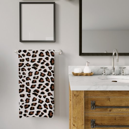 白ヒョウ印刷 バスタオルセット