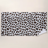 白ヒョウ印刷 ビーチタオル (正面)