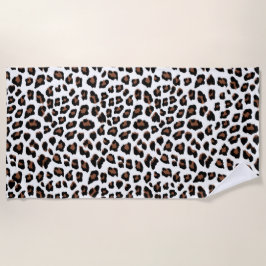 白ヒョウ印刷 ビーチタオル
