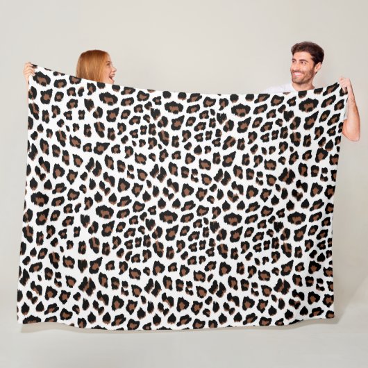 白ヒョウ印刷 フリースブランケット (インサイチュ)