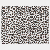 白ヒョウ印刷 フリースブランケット (正面(横))