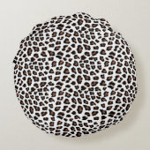 白ヒョウ印刷 ラウンドクッション (裏面)