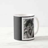 白ビクトリアン素晴らし色の コーヒーマグカップ (正面右)