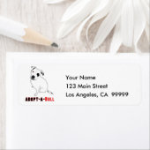 白ピットブル子犬の採用A-Bull ラベル (インサイチュ)