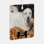 白ピレ素晴らしネー家畜飼育犬 メタルオーナメント (正面右)