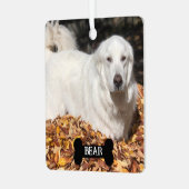 白ピレ素晴らしネー家畜飼育犬 メタルオーナメント (正面左)