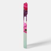 白ピンクのバラとアネモネの花のモノグラム Case-Mate iPhoneケース (裏面 / 右)