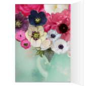 白ピンクのバラとアネモネの花モノグラム (内側 (左))