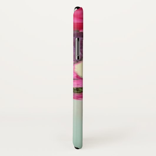 白ピンクのバラとアネモネの花モノグラム Case-Mate iPhoneケース (裏面/右)