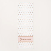 白ピンクのバラ金ゴールド点々のある模様モノグラム ヨガマット (正面)