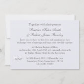 白ピンクの蘭の結婚式招待状 招待状 (裏面)