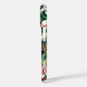 白ピンクの黄色の緑の蘭のパターン Case-Mate iPhoneケース (裏面 / 左)