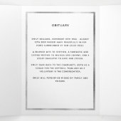 白ピンクフローラ写真三回葬儀プログラム 三つ折り案内状 (内部中)