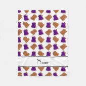 白ピーナッツバターパーソナライズされたゼリーという名前 フリースブランケット (正面)