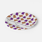 白ピーナッツバターパーソナライズされたゼリーという名前 ペーパープレート (アングル)