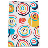 白ファンキーの丸のドードル ミディアムペーパーバッグ (裏面)