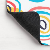 白ファンキー上のドードルサークル マウスパッド (コーナー)