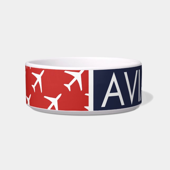白ファンキー飛行機パイロット航空 ボウル (左)