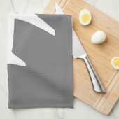 白ファンキー飛行機パイロット飛んでいる キッチンタオル (四つ折り)