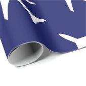 白ファンキー飛行機ブルー背景パイロット航空 ラッピングペーパー (ロールコーナー)