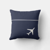 白ファンキー飛行機飛行機パイロット航空クッション クッション (裏面)