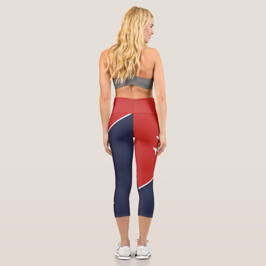 白ファンキー飛行機飛行機パイロット航空 カプリレギンス (裏面)