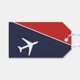 白ファンキー飛行機飛行機パイロット航空 ギフトタグ