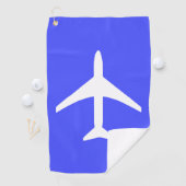 白ファンキー飛行機飛行機パイロット航空 ゴルフタオル (インサイチュ)