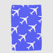 白ファンキー飛行機飛行機パイロット航空 ゴルフタオル (正面)