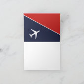 白ファンキー飛行機飛行機パイロット航空 サンキューカード (内部)