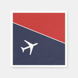 白ファンキー飛行機飛行機パイロット航空 スタンダードカクテルナプキン