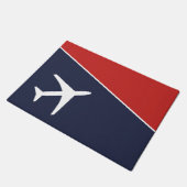 白ファンキー飛行機飛行機パイロット航空 ドアマット (アングル)