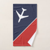 白ファンキー飛行機飛行機パイロット航空 バスタオルセット (ハンドタオル)