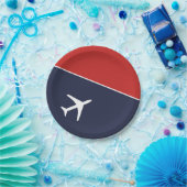 白ファンキー飛行機飛行機パイロット航空 ペーパープレート (パーティー)