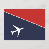 白ファンキー飛行機飛行機パイロット航空 ポストカード (正面)