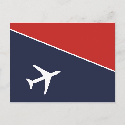 白ファンキー飛行機飛行機パイロット航空 ポストカード (正面)